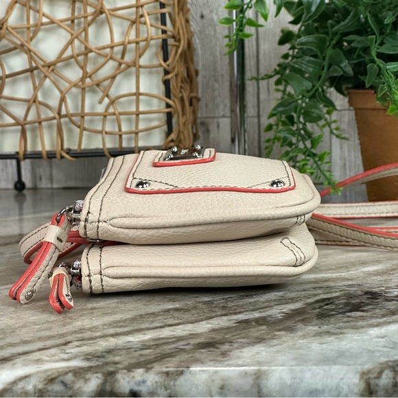 NINE WEST - Mini 3 Component Crossbody Bag Two Top Zip Closures Middle Pocket - Picture 6 of 11